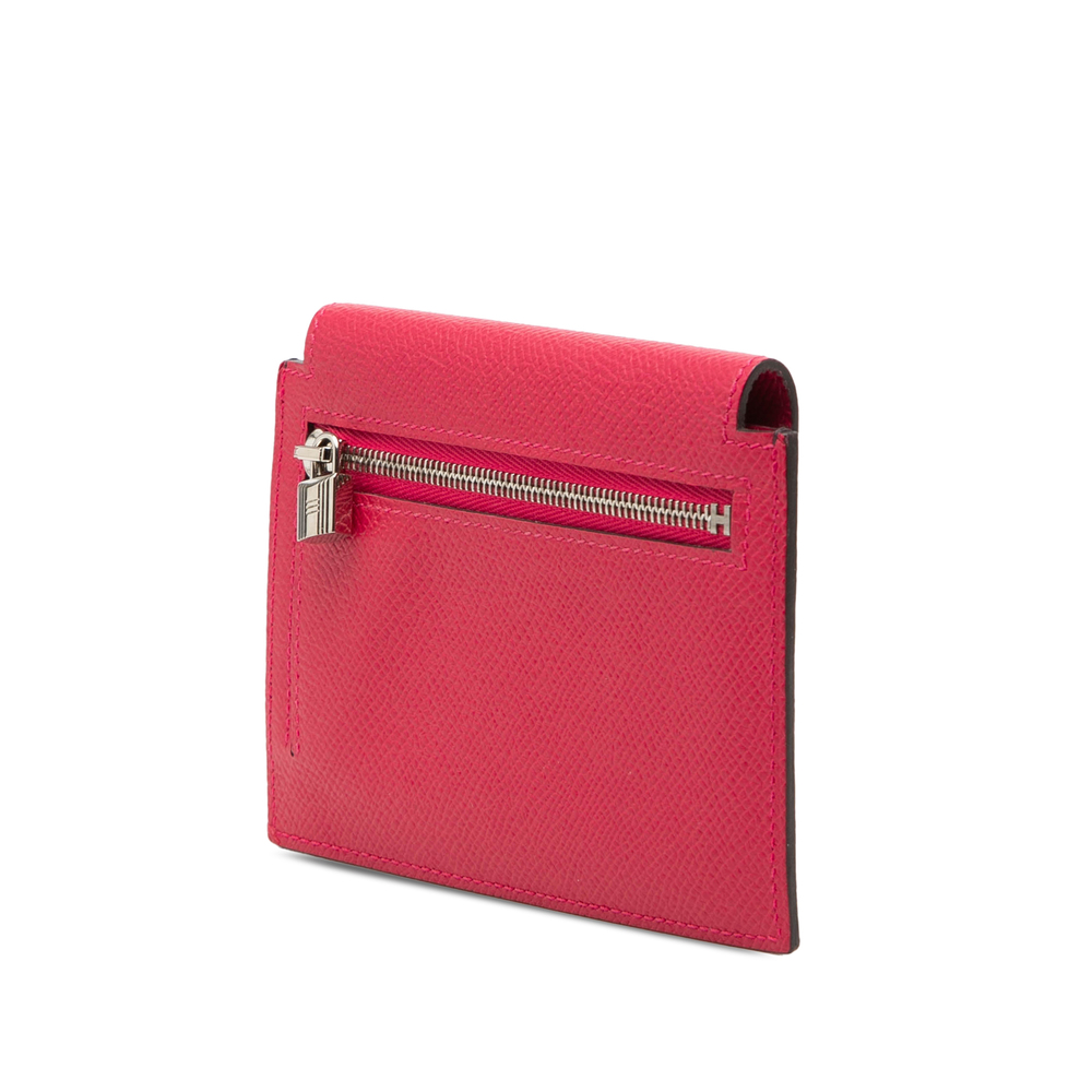Pre-Loved Hermes Bicolor Epsom Kelly Pocket Compact Wallet - Picture 2 of 7